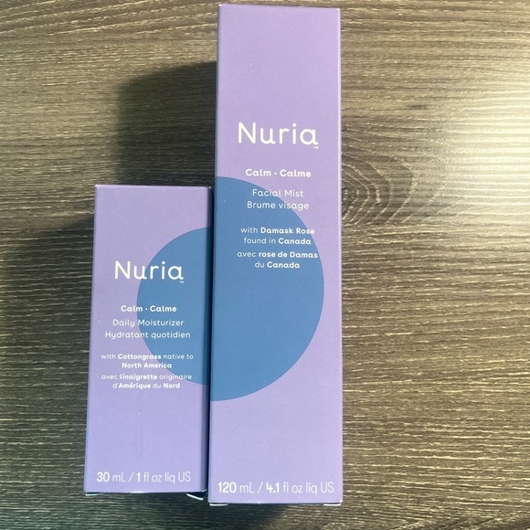 Nuria Beauty Calm Daily Facial Mist W/Damask Rose &Moisturizer W/Cottongrass NIB - Picture 12 of 12